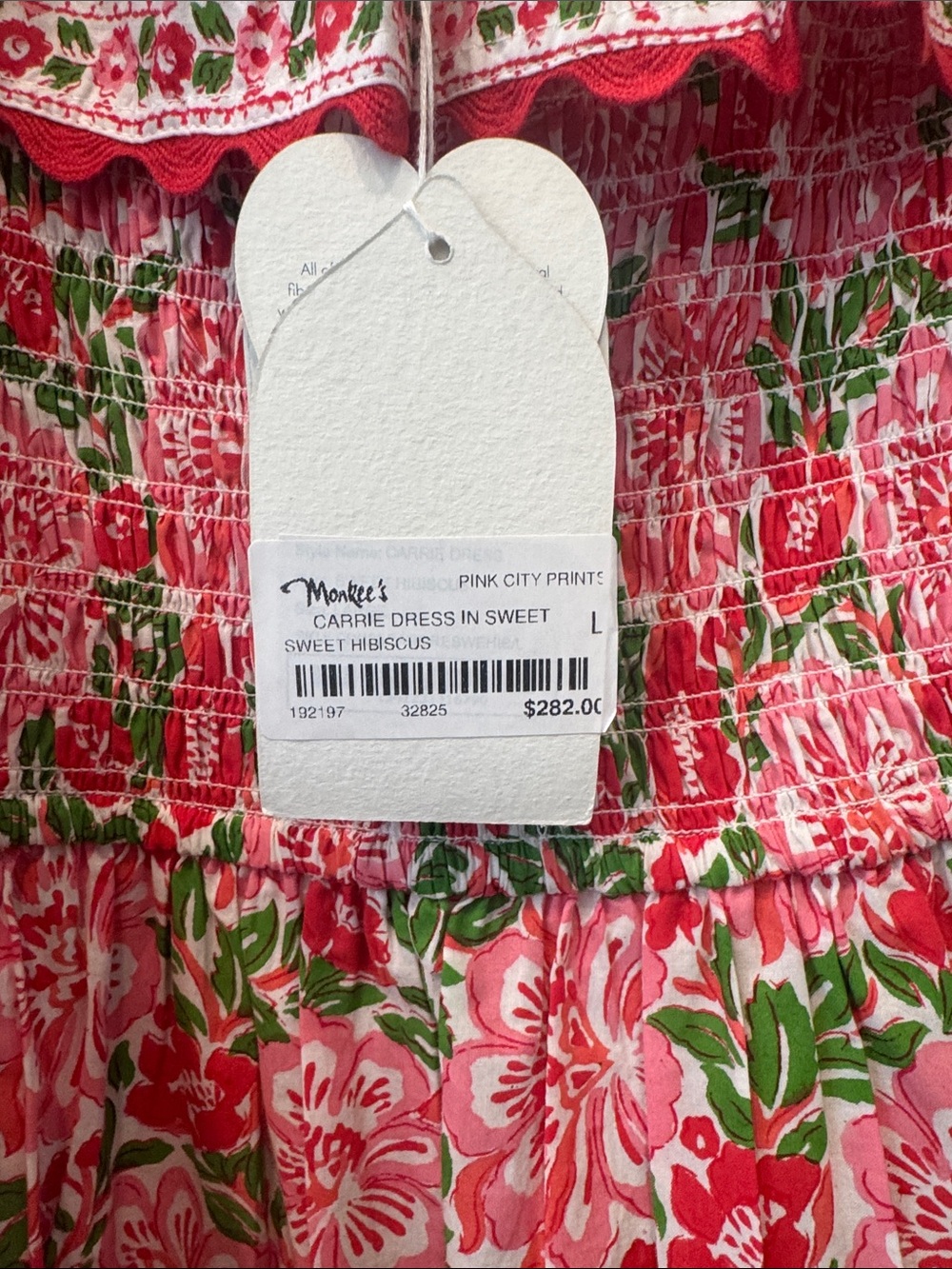 Smocked Ruffle Pink Floral Maxi Dress - Picture 5 of 5